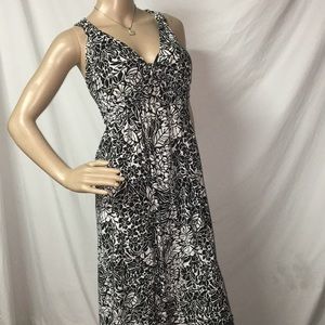 Daisy Fuentes Black White Knee Length Dress